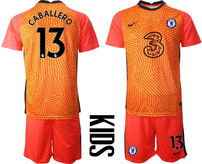 2021 Chelsea red goalkeeper Youth #13 soccer jerseys->youth soccer jersey->Youth Jersey